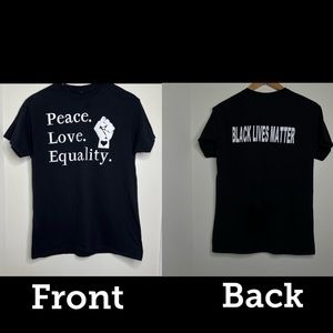 Peace Love Equality Black Lives Matter T Shirt Size Medium